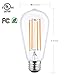 LETO ST64 Vintage LED Edison Bulbs Filament Light Bulb Dimmable [edison style][Energy Saving 4W LED- 40W Equivalent ][UL Listed][2200K Warm]E26 Based [led bulb home]-1Pack