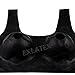 EXLATEX Women's Latex Rubber Bra with nipple holes Costumes (Small, Black)