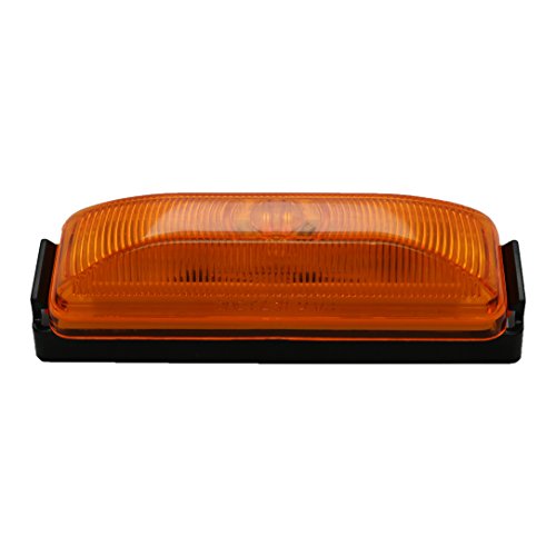 Leading Edge Lighting 21120 1×4-Inch Amber LED Clearance Side Marker Light with Black Bracket for Camper / Trailer Truck