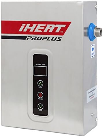 iHeat Tankless S-14 240V 59A 14KW Stainless Steel Enclosure 7.2 by 11 by 3 1/2CPT 36' AWG#6 Electric Water Heater, 7.5 lb by IHeat