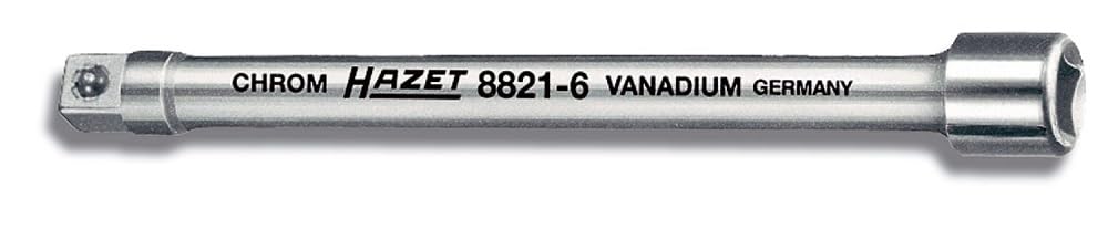 HAZET 8821-6 150 mm Polished Head Extension - Chrome-Plated