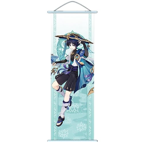 Flyshun Furina Wall Scroll Poster,Hanging Wall Art