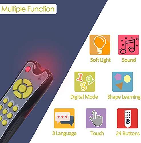 thumbnail image 2 of Liberty Imports My First TV Remote & Smartphone Toy Set - Musical Learning Toys With Lights For Toddlers 2 of 10