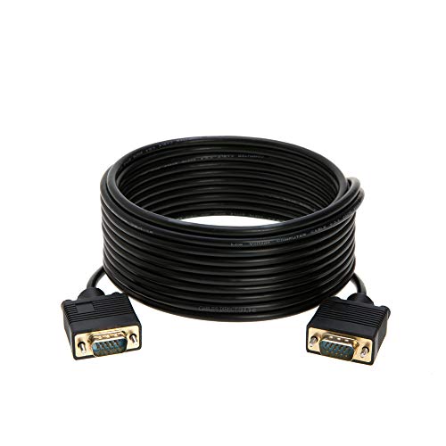 Cables Direct Online 25FT SVGA Monitor Cable, Male to Male 1080P Super VGA Display Cord for PC Projector Laptop TV
