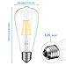 Kohree ST58 Vintage LED Bulb 60 Watt Equivalent, 4000K Daylight White, 6W E26 Dimmable LED Filament Light Bulb for Restaurant, Home, Reading Room, 4 Pack