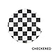 Xotic Tech Gas Cap Ultra Thick Checkered Racing Flag Plastic Vinyl Sticker Pattern Compatible with Mini Cooper(Black/White)
