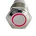 ESUPPORT 16mm 12V 3A Car Red Light Angel Eye Metal Push Button Switch Socket