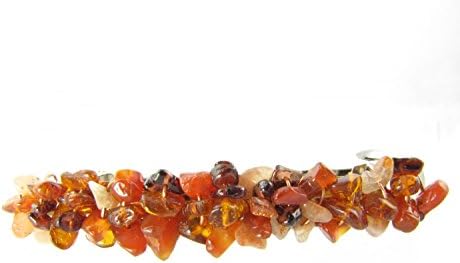 Phoenix firebird hair barrette for women. Amber and garnet beaded hair accessory. Unique gift for her. Fantasy jewelry for cosplay.