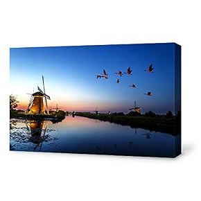 for Living Room Bedroom Home Artwork Paintings Charming Civic Landscape