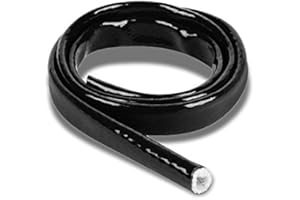 URMARKETOUTLET 1/4" Inch/6MM Fire Sleeve Black High Temp Silicone Braided Insulation Hose (Sold Per Feet)