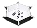 Forged Dice Co. Dice Tray Portable Folding Dice Rolling Tray for use as DND Dice Tray D&D Dice Tray or Dice Game 6.5 Inch Quiets Rolling Metal Dice - Stronger Snaps Hold Tighter Than Other Dice Trays