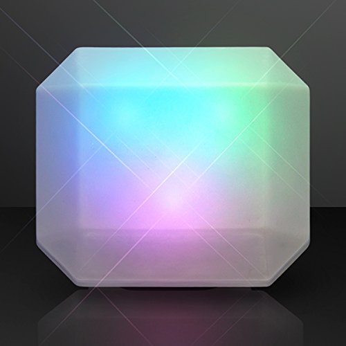 Color Changing Emerald-Cut LED Deco Gem Ring (Set of 12)