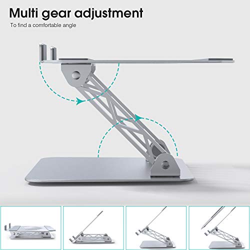 Adjustable Laptop Stand for Desk, OPERNEE Ergonomic Computer Laptop Holder with HeatVent to