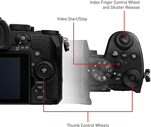 Panasonic LUMIX G95D 20.3 Megapixel Mirrorless Camera, 12-60mm F3.5-5.6 Micro Four Thirds Lens, 5-Axis Dual I.S. 2, 4K 24p 30p Video, Pre-Installed V-Log L, 3” OLED Touchscreen - DC-G95DMK(Black)