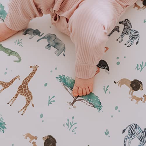 Sorrel + Fern 2Pack Crib Sheet for Standard Crib Mattress (Safari