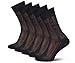 Duna Men's Ultra thin Breathable Cotton Dress Socks, 5-pack,Black,X-Large