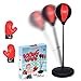 Fun Little Toys Boxing Ball Set for Kids with Punching Ball with Stand, Boxing Gloves, Hand Pump and Adjustable Height Stand, for Boys Girls