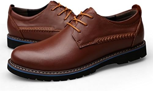 KEEPBLANCE Men’ s Genuine Leather Business Casual Shoes Plain Toe Oxford