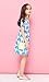Edenpure Girl's Cute Casual Cotton Cartoon Animal Printed Short Sleeve Summer Playwear Dress(Peacock,6)