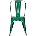 EdgeMod Trattoria Kitchen and Dining Metal Side Chair in Dark Green (Set of 4)