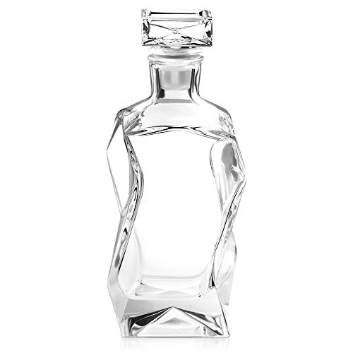 Maverton Whiskey Karaffe + 2/4 / 6er Whiskygläser Set mit Gravur - 700ml Whisky Dekanter - Geschenk zum Geburtstag für Damen - Monogramm 1 – Bild 2