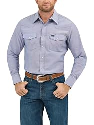 Wrangler mens Cowboy Cut Western Long Sleeve Snap