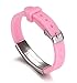 Epilepsy Medical Alert ID Bracelet for Kids and Adult With Silicone Wristband -8 Size Adjustable,Pink