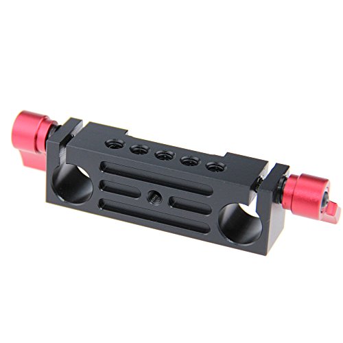 CAMVATE Aluminum 15mm Rod Clamp Railblock for DSLR 15mm Rail Rig Support System(Red)