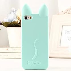 iPhone 5c Case,CKCY KoKo Cat Soft Silicone ,Cute