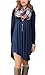 DEARCASE Long Sleeve T-Shirt Dress for Women Navy Blue X-Large V-Neck Spring Casual Loose Fall Winter Irregular Hem Solid A-Line Wedding Guest Jersey Flowy Swing Sweater Tunic Short Dresses