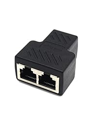 motong RJ45 adaptador divisor 1 a 2 Dual Hembra Puerto Cat 5 CAT 6 LAN Ethernet Socket Splitter Adaptador de conector