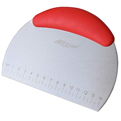 Dough Bench Scraper Chopper,Stainless Steel Pastry Cutter With