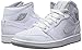 Nike Men's Air Jordan 1 Mid White/White/Wolf Grey Basketball Shoe - 9.5 D(M) US