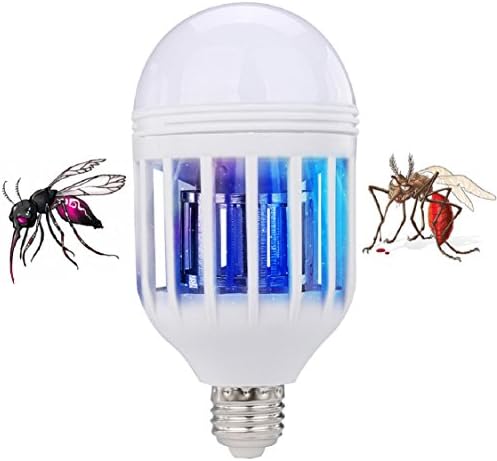 Ikevan Newest New LED Anti-Mosquito Bulb 15W 1000LM 6500K Electronic Insect Fly Lure Kill Bulb