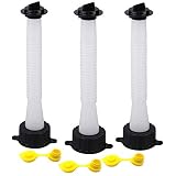 ORANDESIGNE Blitz Gas Can Spout Replacement Flexible Fuel Can Pour Nozzle Kit with Gasket Stopper Cap Screw Cap Collar and Rear Vent Cap Compatible with Essence Gott 3 Pack