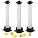 ORANDESIGNE Blitz Gas Can Spout Replacement Flexible Fuel Can Pour Nozzle Kit with Gasket Stopper Cap Screw Cap Collar and Rear Vent Cap Compatible with Essence Gott 3 Pack