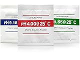 pH Meter Buffer Solution Powder Set, for Precise pH Meter Calibration, 3-Pack Calibration Solution is Easy and Portable, Make 1-Cup Portions of 4.00pH, 6.86pH, and 9.18pH Solution