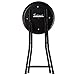 Trademark Home Collection 18 Inch Cushioned Folding Stool, Black