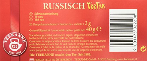 Teekanne Russisch Teefix Schwarztee 20 Beutel (1 x 40 g) – Bild 5