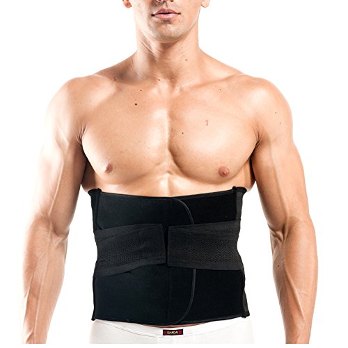 EUBUY Adjustable Waist Trimmer Belt - for Men and Women - Abdominal Support Abdomen Binder Belly Fat Burning Gym Exercise Tummy Shaper Wrap Slimming Slimmer Brace Girdle - XL for Waist 36.6-43.3 Inch