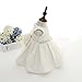 Meiqiduo Baby Girls 3Pcs Set Christening Baptism Wedding Formal Dress (3M/0-6months, Ivory White)
