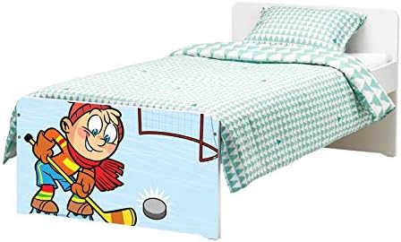 Mobelaufkleber Fur Ikea Slakt Bett Kinderzimmer Sport Eishockey Kat2 Boys Tor Bed Aufkleber Mobelfolie Tur Sticker Folie Ohne Mobel 25k300 Amazon De Kuche Haushalt