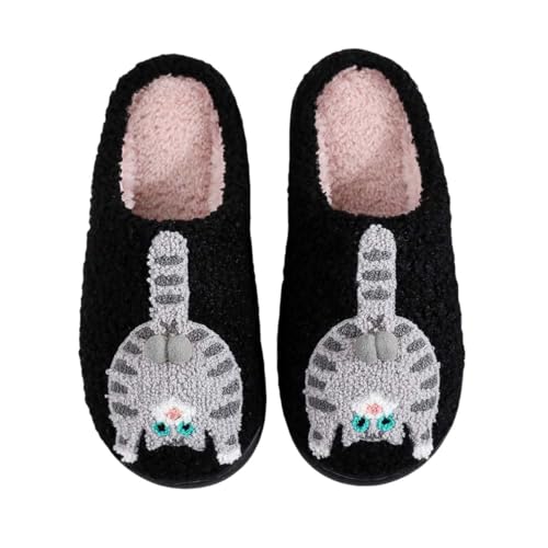 Highland Cow Slippers for Women Plush Scottish Highland Cow Animal Slippers Warm