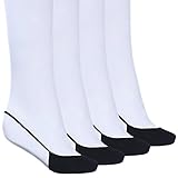 Cinak Women Low Cut Socks No Show Half Socks with Sling Back 4-Pairs (Black)
