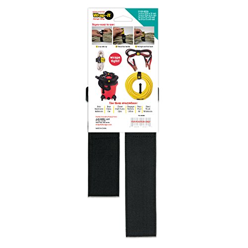 Wrap It Super Stretch-Storage Straps (6" 9" 12" 18" 4 Pack) - Elastic Hook & Loop Organizer for Extension Cords Garden Hoses Rope Cables for Home Garage Shop Truck RV Boat Storage & Organization