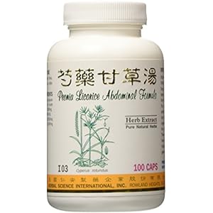 Peonia Licorice Abdominal Formula Dietary Supplement 500mg 100 Capsules (Shao Yao Gan Cao Tang) I03 100% Natural Herbs