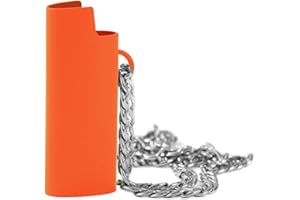 EUBUY Lighter Case, Solid Color Zinc Alloy Portable Vintage Metal Lighter Case Cover Holder Sleeve for Mini Lighter J5 with Chain