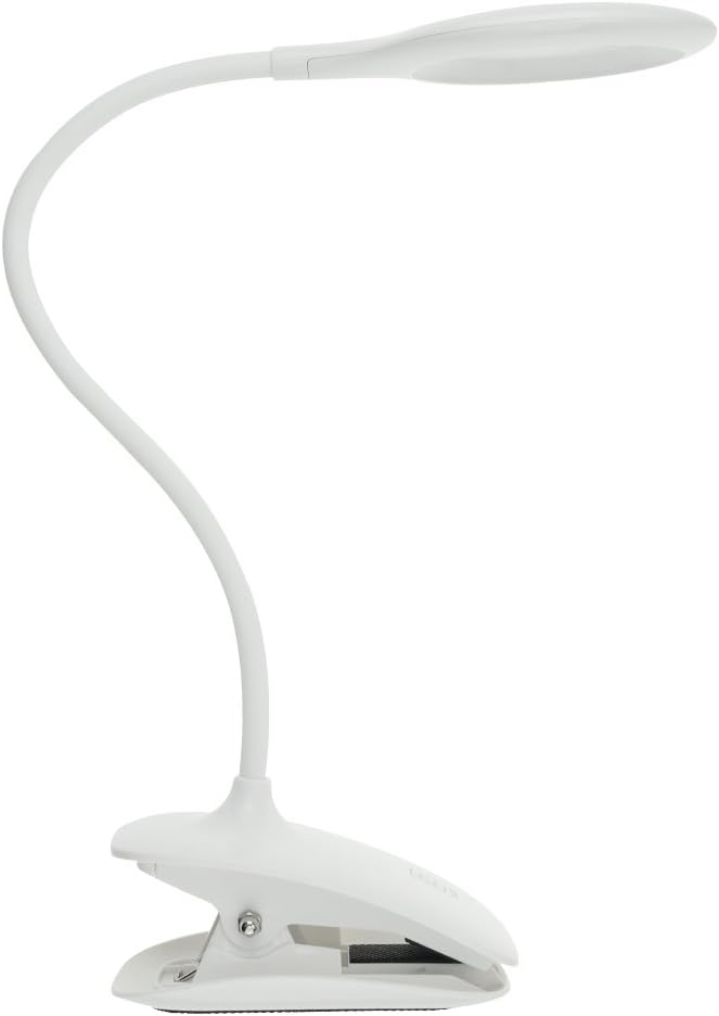 Desk Lamp, Jiazy Clip-on Desk Lamps Flexible Clamp Lamps Touch Sensitive, Table Lights LED Touch Control 3-Level Eye-protection LED Table Light(White)