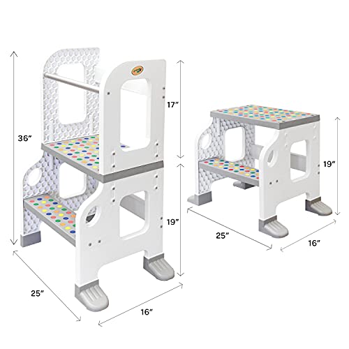 Crayola Edition 2 in 1 Kitchen Buddy Learning Tower, Kitchen Step