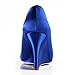 ElegantPark EP2009 Women Wedges Heel Peep Toe Pumps Satin Wedding Evening Dress Shoes